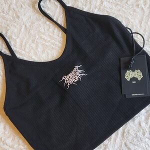Darc Sport Black Tank Top with White Embroidery